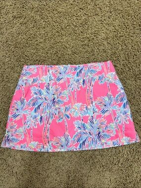 Bright Pink Tropical Print Women's Skirt